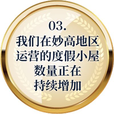 我们在妙高地区运营的度假小屋数量正在持续增加。
